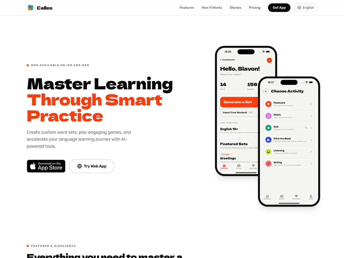 Calleo — site preview